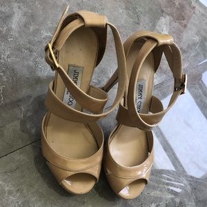 Jimmy Choo Patent Leather Platform Sandal